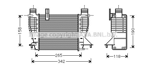 AVA QUALITY COOLING Kompressoriõhu radiaator DN4356